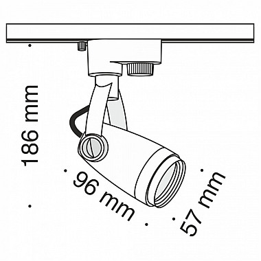 Трековый светильник Track lamps TR001-1-GU10-W
