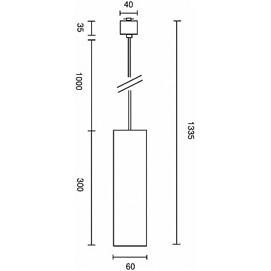 Трековый светильник Focus TR025-1-GU10-B