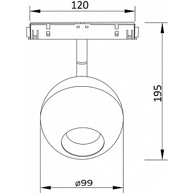 Трековый светильник Ball TR028-2-15W3K-B