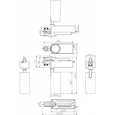 Трековый светильник SТR-30-36-40K-W20
