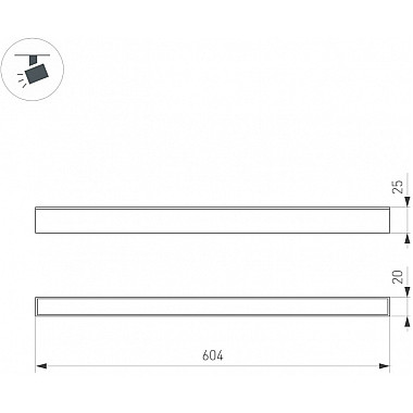 Трековый светильник MAG-25 050058