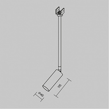 Трековый светильник Focus O-TR01-2-P-8WB3K