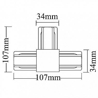 Коннектор T-образный Crystal Lux CLT 0.211 08 WH
