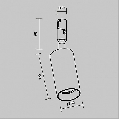 Трековый светильник Focus Led TR201-1-15W3K-M-BBS