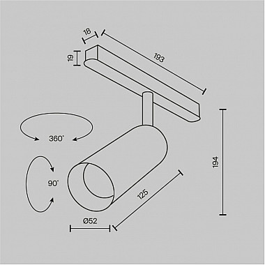 Трековый светильник Focus LED TR032-2-12W4K-M-BBS