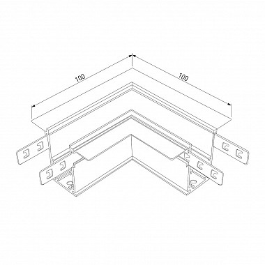 Коннектор L-образный Elektrostandard Slim Magnetic для магнитного шинопровода 85092/00 4690389179006