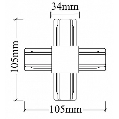Коннектор X-образный Crystal Lux CLT 0.211 09 BL