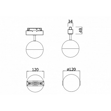 Трековый светильник Kiat TR017-2-10W3K-W