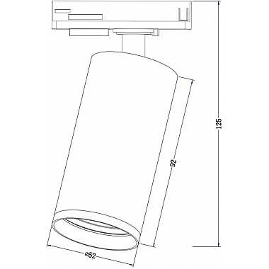 Трековый светильник Track lamps TR020-1-GU10-W