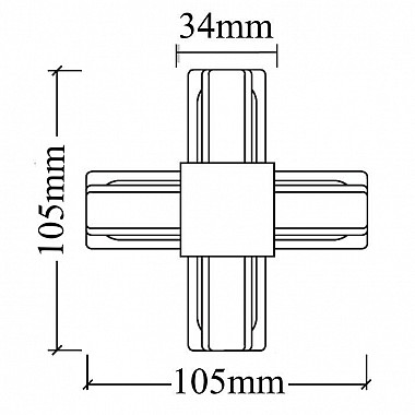 Коннектор X-образный Crystal Lux CLT 0.211 09 WH