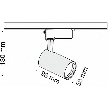 Трековый светильник Track lamps TR003-1-6W3K-B