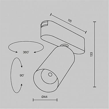 Трековый светильник Focus LED TR103-1-12W3K-M-W
