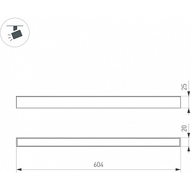 Трековый светильник MAG-25 046335