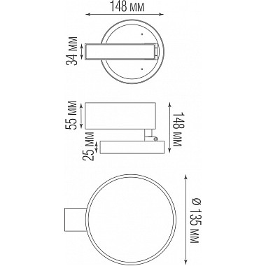 Трековый светильник Luna DL18791WW24WM