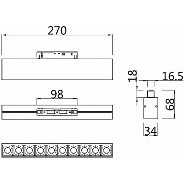 Трековый светильник Points TR014-2-20W3K-W