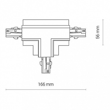 Коннектор T-образный правый 2 Nowodvorski Ctls Power 8682