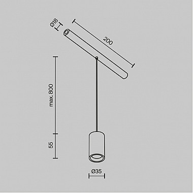 Трековый светильник Focus LED C105PL-3W3-6K-B
