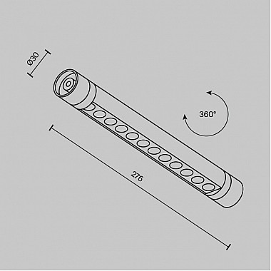 Трековый светильник Points C149CL-L300-6W3K-B