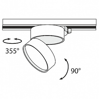 Трековый светильник Track lamps TR007-1-18W3K-B4K