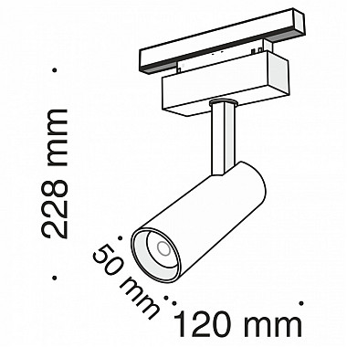 Трековый светильник Track lamps TR019-2-10W3K-B