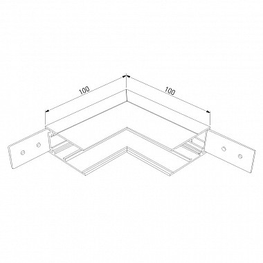 Коннектор L-образный внутренний Elektrostandard Slim Magnetic 85091/00 4690389178993