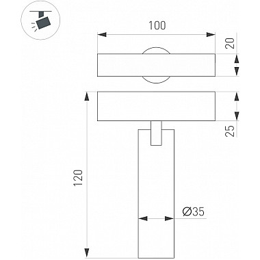 Трековый светильник MAG-25 035000(1)