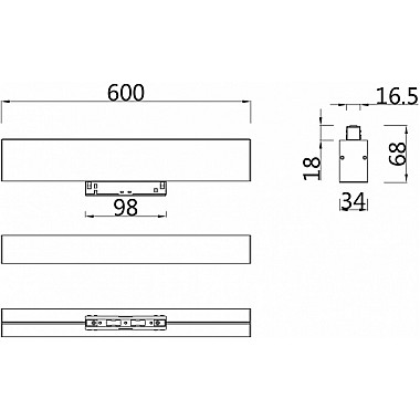 Трековый светильник BASIS TR012-2-20W3K-W