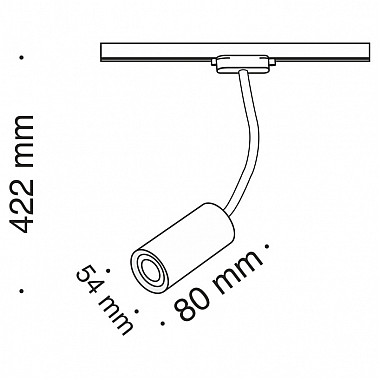 Трековый светильник Track lamps TR010-1-GU10-W