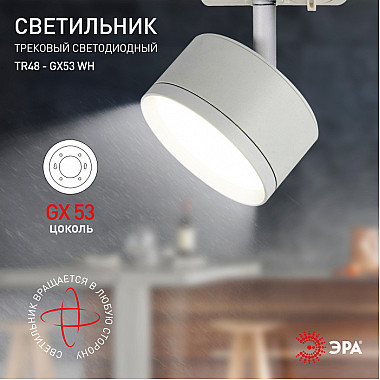 Трековый светильник TR48 - GX53 WH