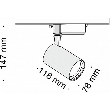 Трековый светильник Track lamps TR003-1-12W3K-B