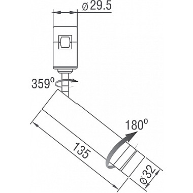Трековый светильник Hubble DL20232M5W1 Black