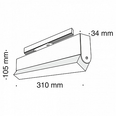 Трековый светильник Track lamps TR013-2-20W3K-B