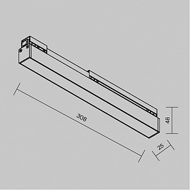 Трековый светильник Basis O-TR02-1-S-12WB3K