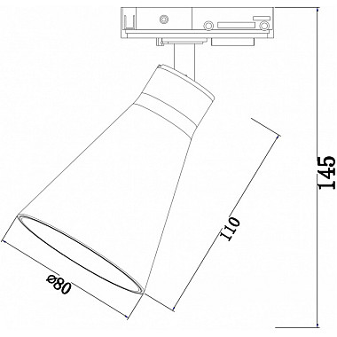 Трековый светильник Virar TR022-1-GU10-B