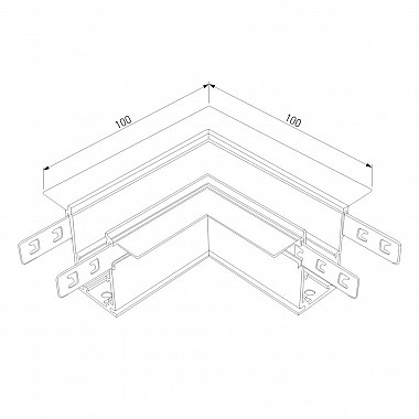 Коннектор L-образный внутренний Elektrostandard Slim Magnetic 85093/00 4690389178986