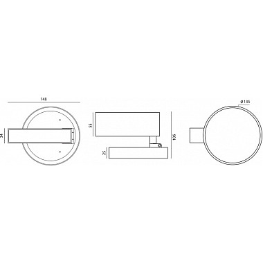 Трековый светильник Luna DL18791/Brass 24W