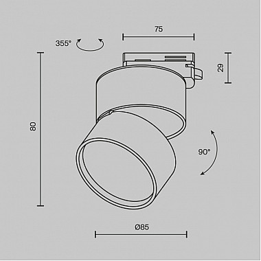 Трековый светильник Onda TR007-1-12W3K-W-1
