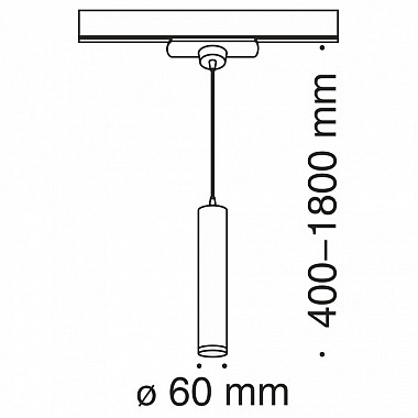 Трековый светильник Track lamps TR008-1-GU10-W