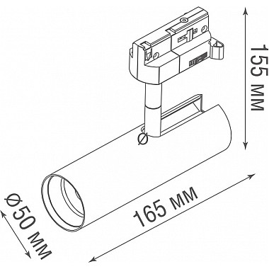 Трековый светильник Hubble DL18866/7W Track W Dim