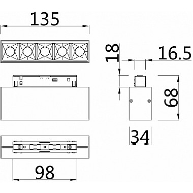 Трековый светильник Points TR014-2-10W4K-W