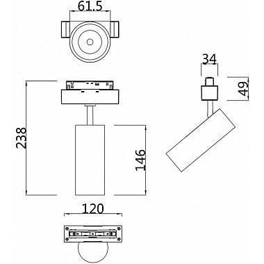 Трековый светильник Focus LED TR019-2-15W4K-W