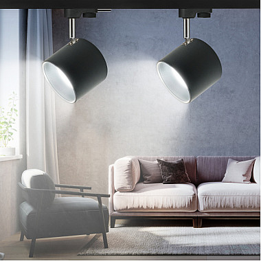 Трековый светильник TR15 GX53 BK/SL