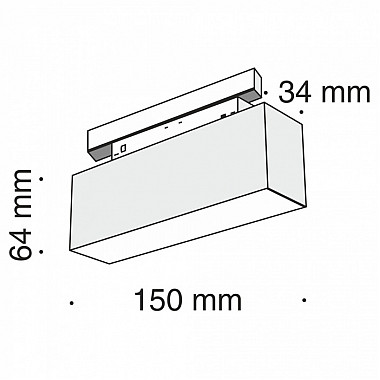 Трековый светильник Track lamps TR012-2-7W3K-B