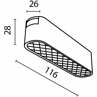 Трековый светильник Basis Grid TR084-1-6W3K-B