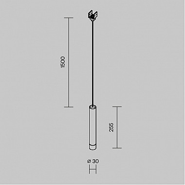 Трековый светильник Focus O-TR01-1-P-8WB3K