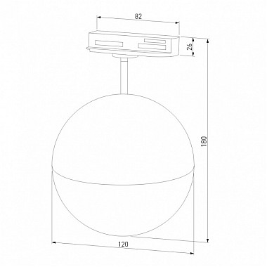 Трековый светильник Glob Glob GX53 Черный (MRL 1015) однофазный