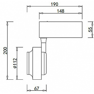 Трековый светильник Occhio DL18784WW15WM