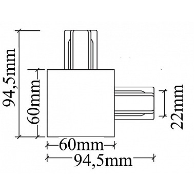 Коннектор L-образный Crystal Lux CLT 0.2211 03 WH