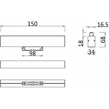 Трековый светильник BASIS TR012-2-7W3K-W