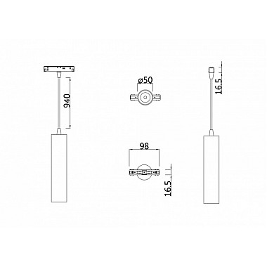 Трековый светильник Track lamps TR016-2-12W3K-W